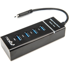 Rocstor Y10A228-B1 Premium Slim Portable 4 Port USB C Hub 4 Porte USB 3.0 Alimentato dal Bus