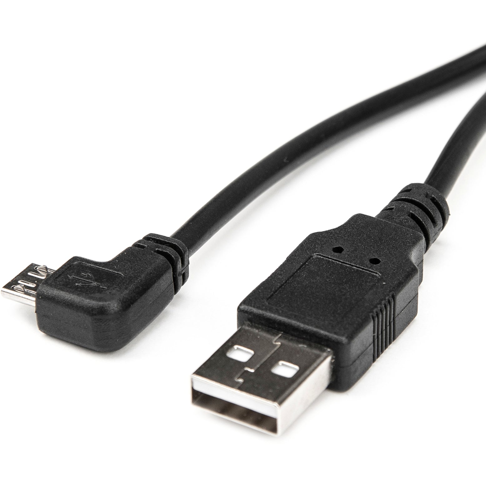 Rocstor Y10C222-B1 Premium USB Cable, 3ft, Right-angled Connector, Charging, Black