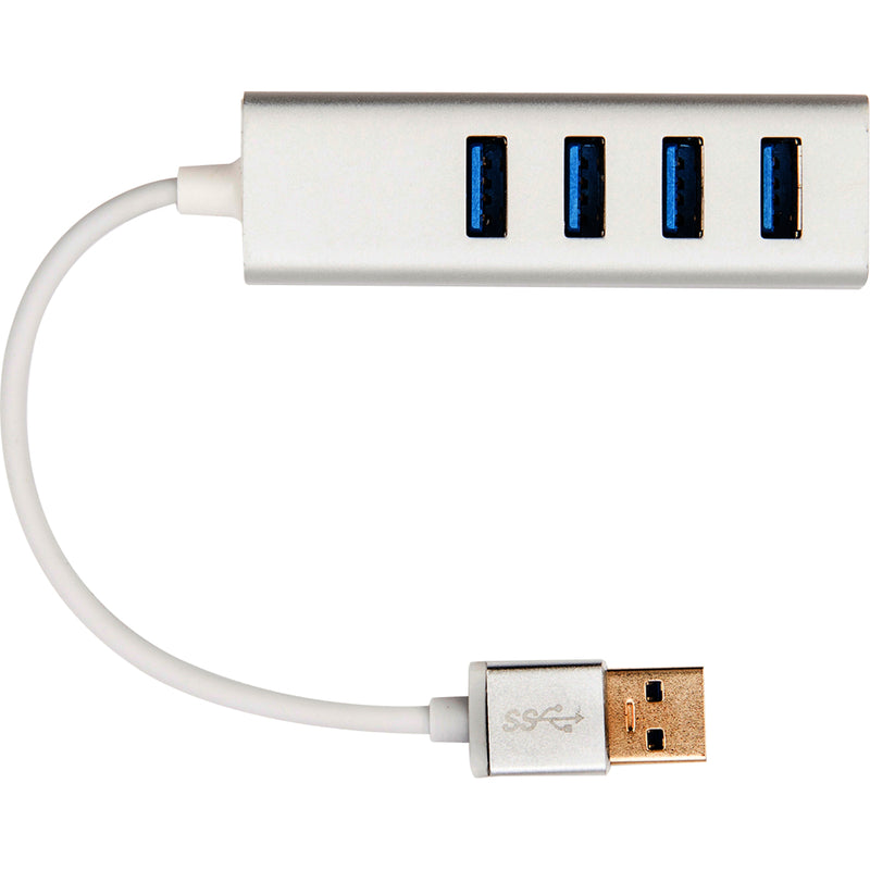 Top view of USB hub showing linear port arrangement