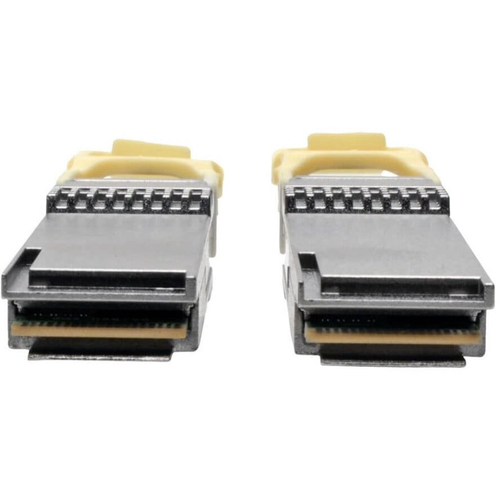 Detailed view of QSFP28 connector face showing multi-channel interface design-alternate-image3