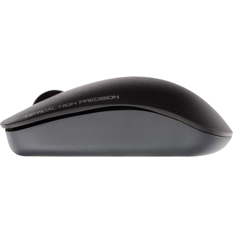 Side profile view of the CHERRY DW 3000 wireless mouse showing its ergonomic curve