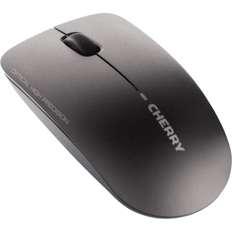 Angled view of the CHERRY DW 3000 wireless mouse showing its ergonomic design