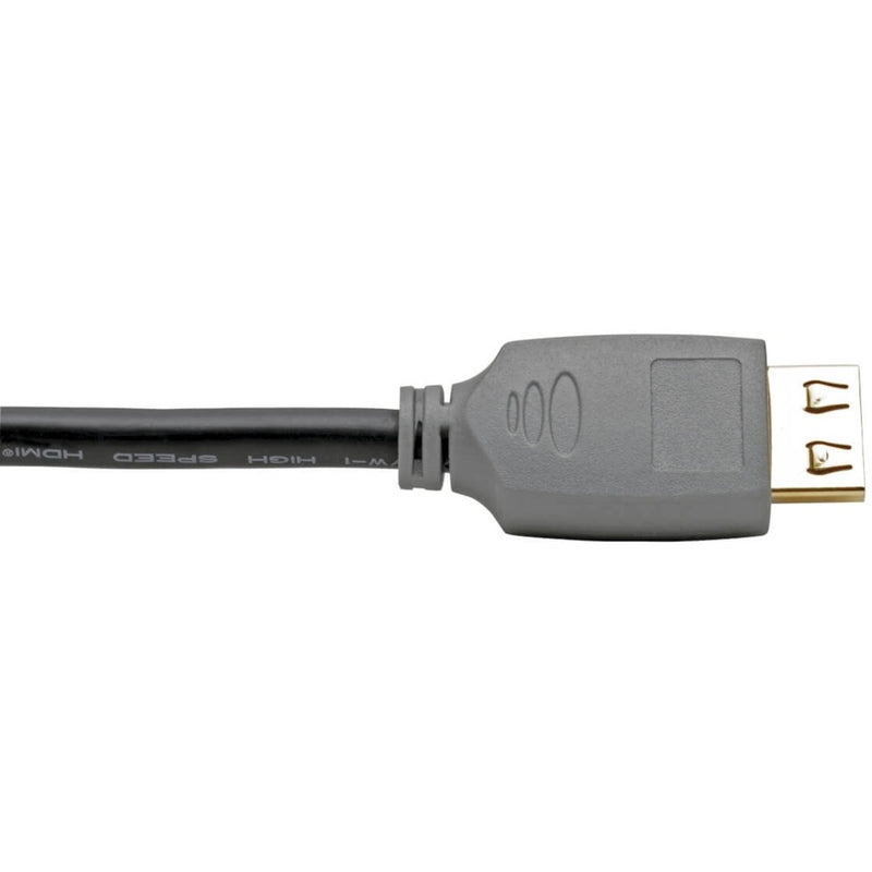 Side view of HDMI connector showing grip design and strain relief