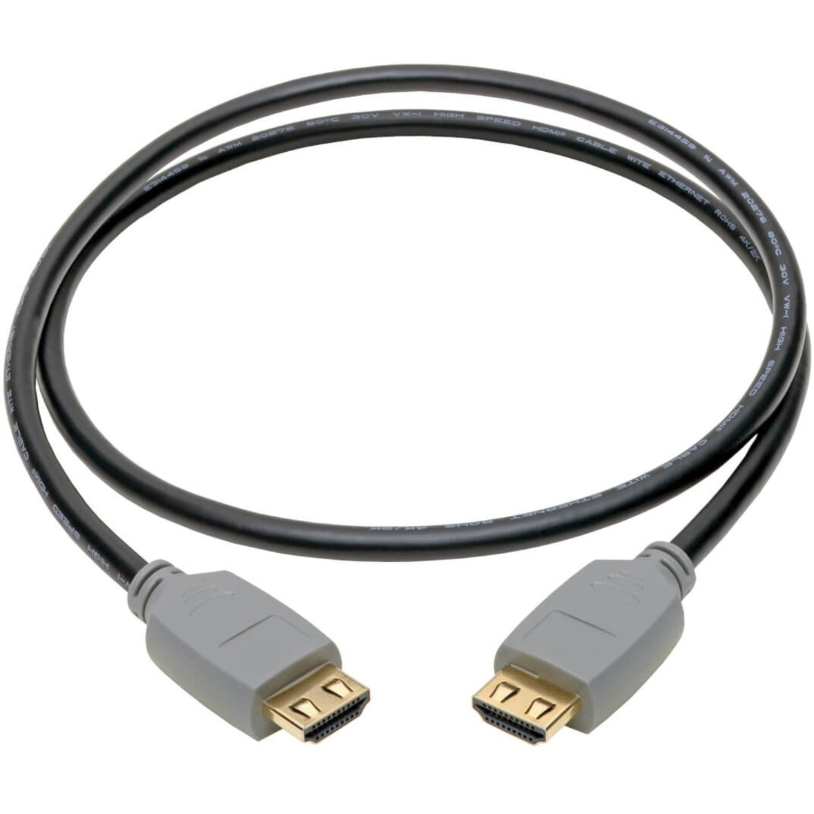 Full view of 3-foot HDMI 2.0a cable showing flexible design and both connectors-alternate-image2