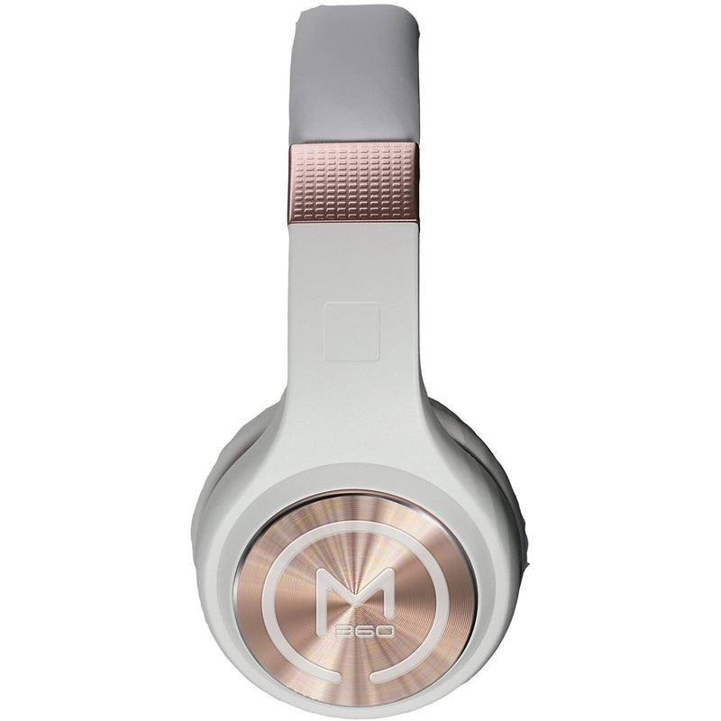 Close-up of rose gold accents and premium finish on Morpheus 360 headphone ear cup