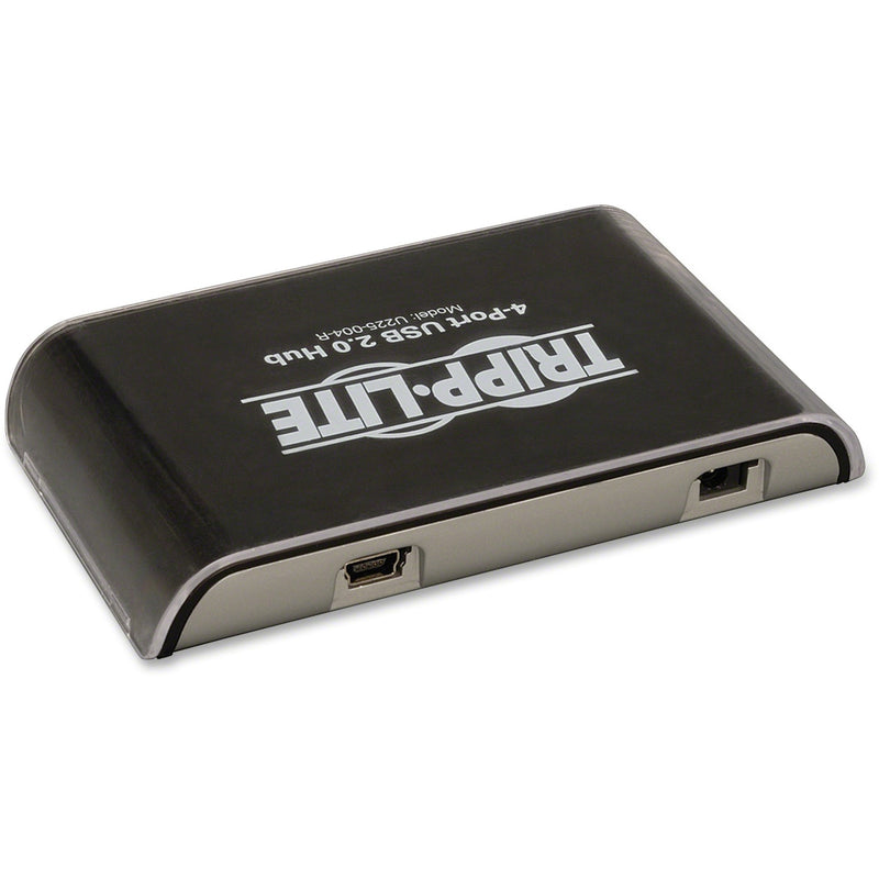 Rear angle view of Tripp Lite USB hub showing port configuration