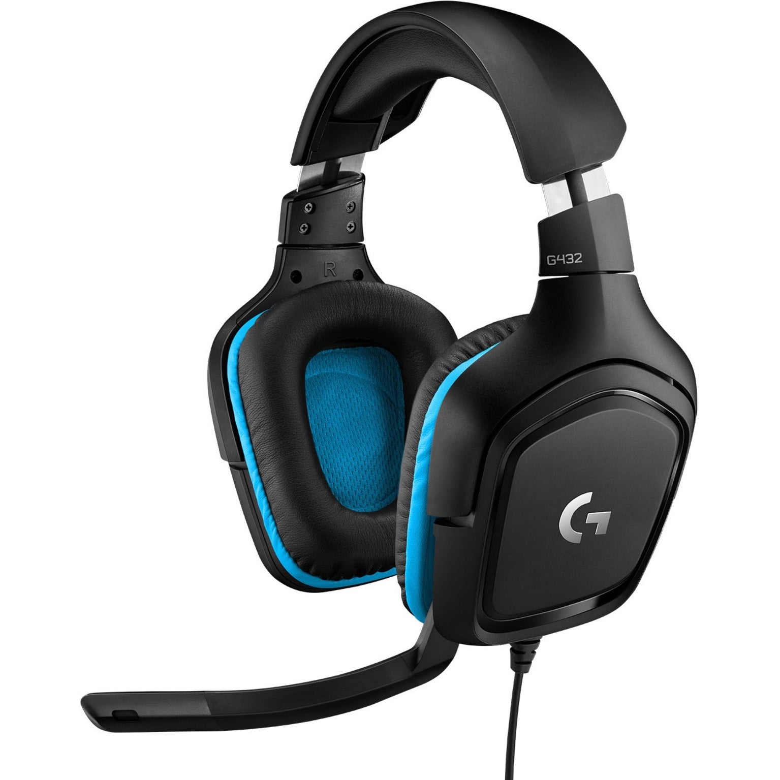 Logitech 981-000769 G432 7.1 Surround Sound Gaming Headset, Over-the-head, USB and 3.5mm Wired, Black