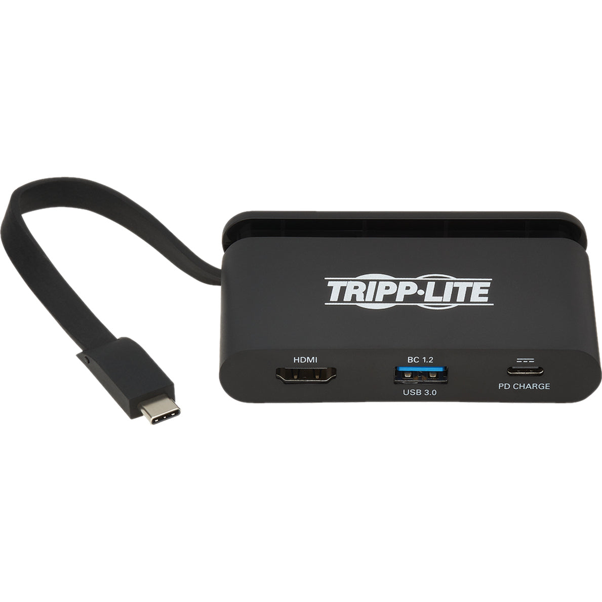 Front view of Tripp Lite docking station showing labeled ports and compact design-alternate-image2