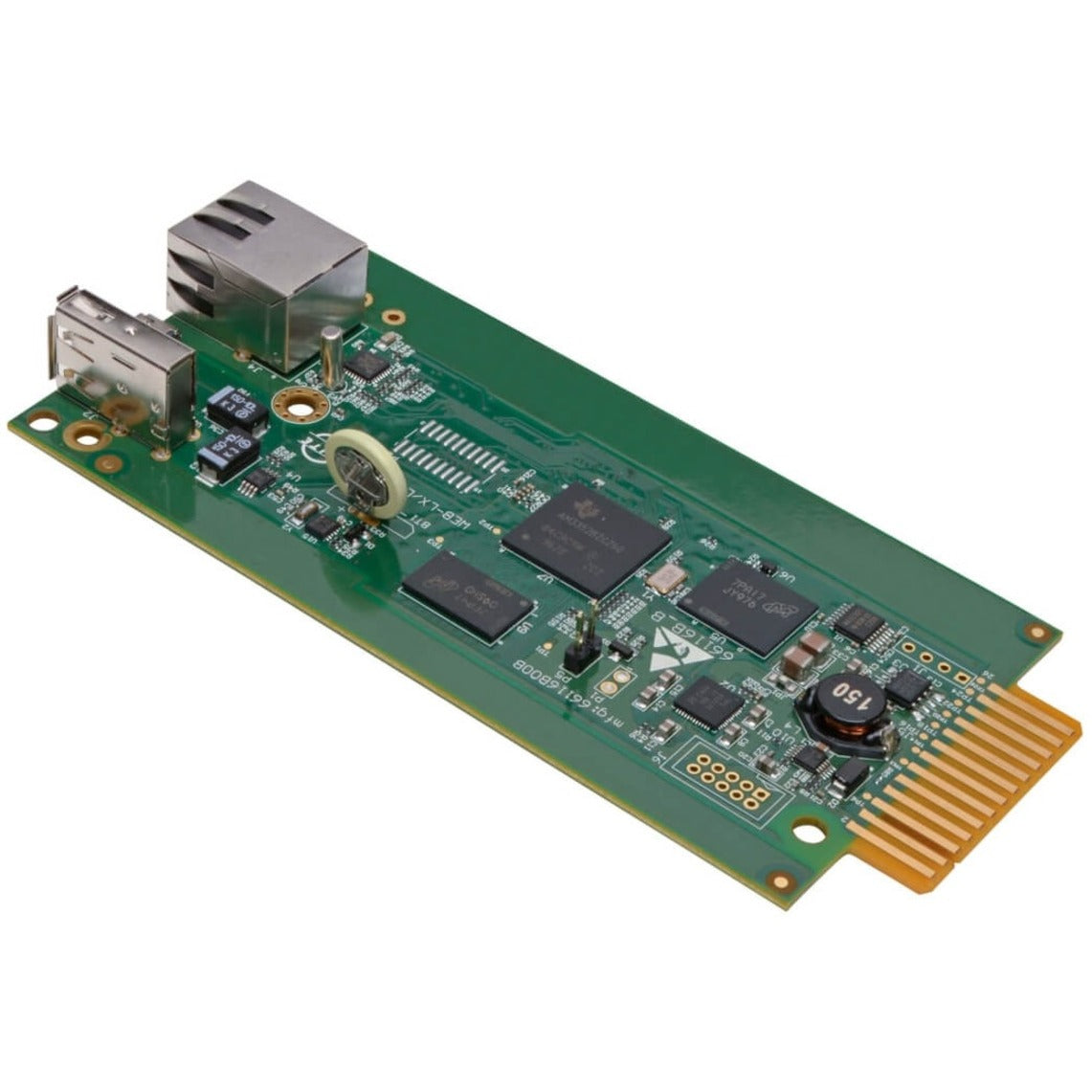 Angled view of SRCOOLNET2LX circuit board showing component layout and design-alternate-image4