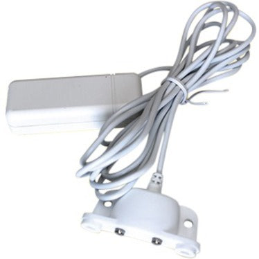 IQ FLOOD-S water leak sensor showing white housing unit connected to extended 6-foot sensor cable-alternate-image1