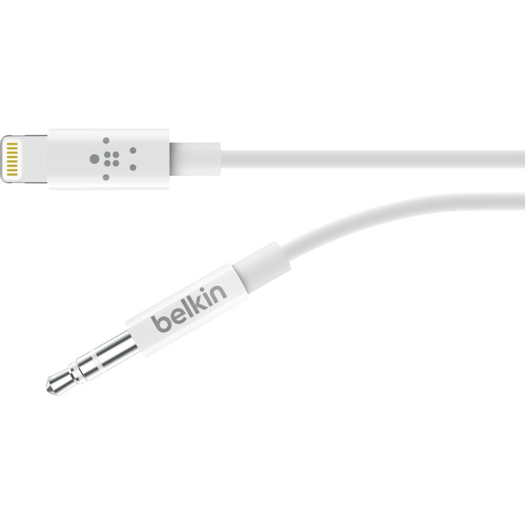 Belkin AV10172BT03-WHT 3.5 mm Audiokabel Met Lightning-connector 2.95 ft Wit