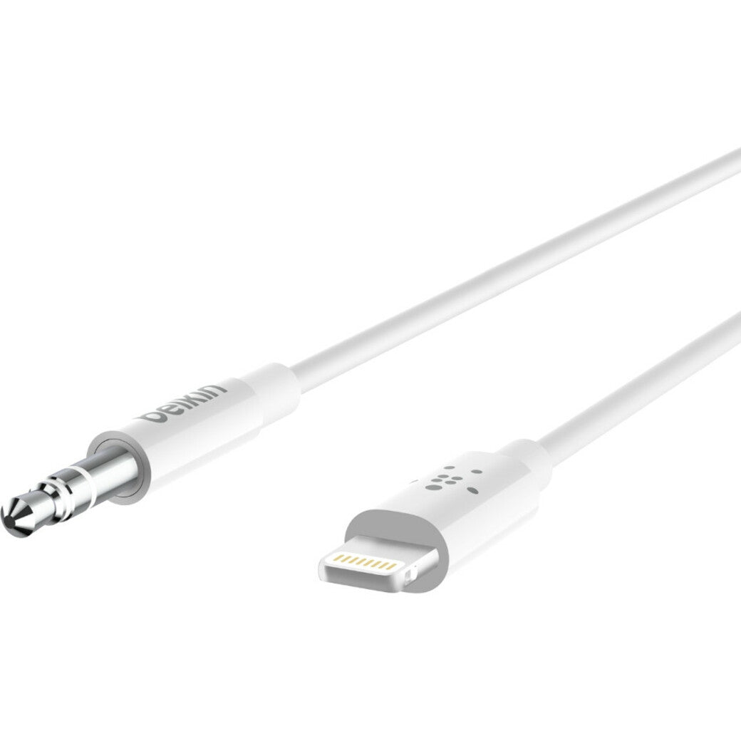 Belkin AV10172BT03-WHT 3.5 mm Audiokabel Met Lightning-connector 2.95 ft Wit