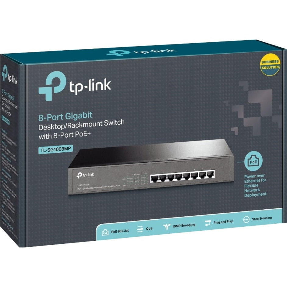 Network TP-Link Gigabit (TL-S with 8-Port Desktop/Rackmount Switch Hardwares – 8-Port PoE+