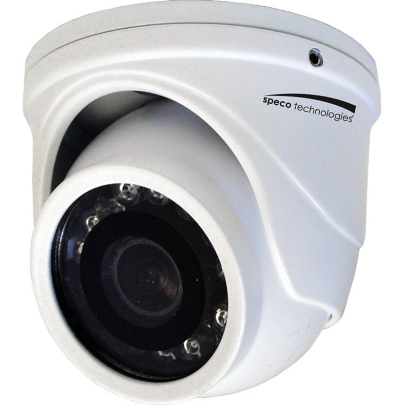 Speco HT471TW 4MP HD-TVI Mini IR Turret Surveillance Camera, 2.9mm Lens, White