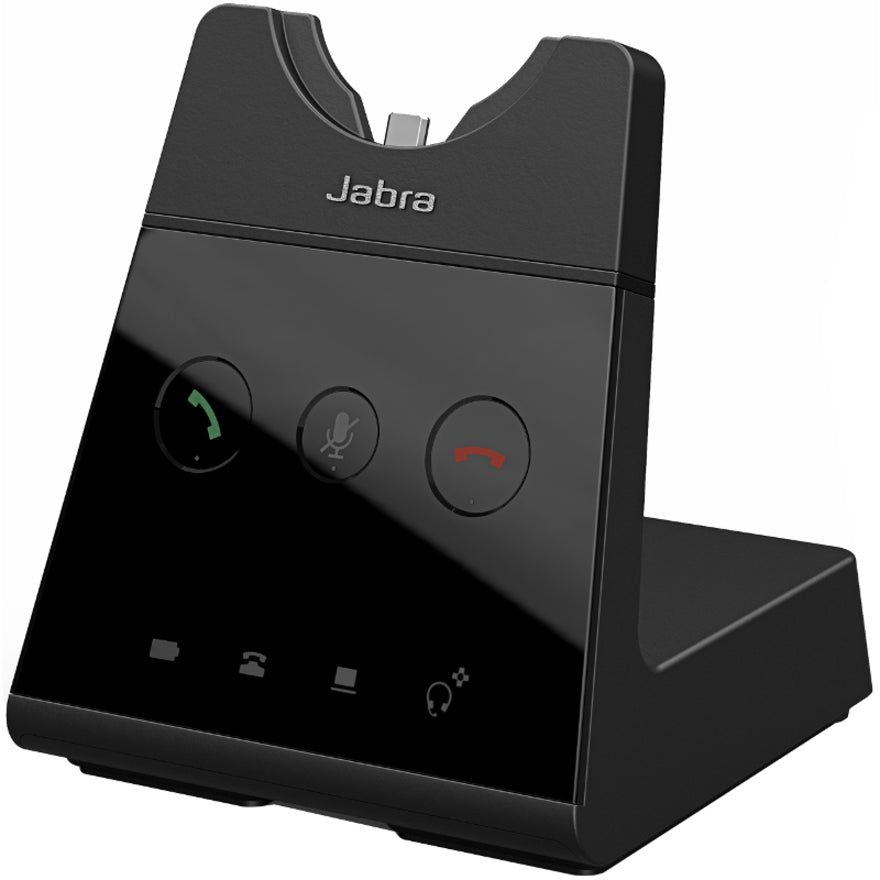 Top view of Jabra Engage 65 Mono base showing interface controls and indicators-alternate-image7