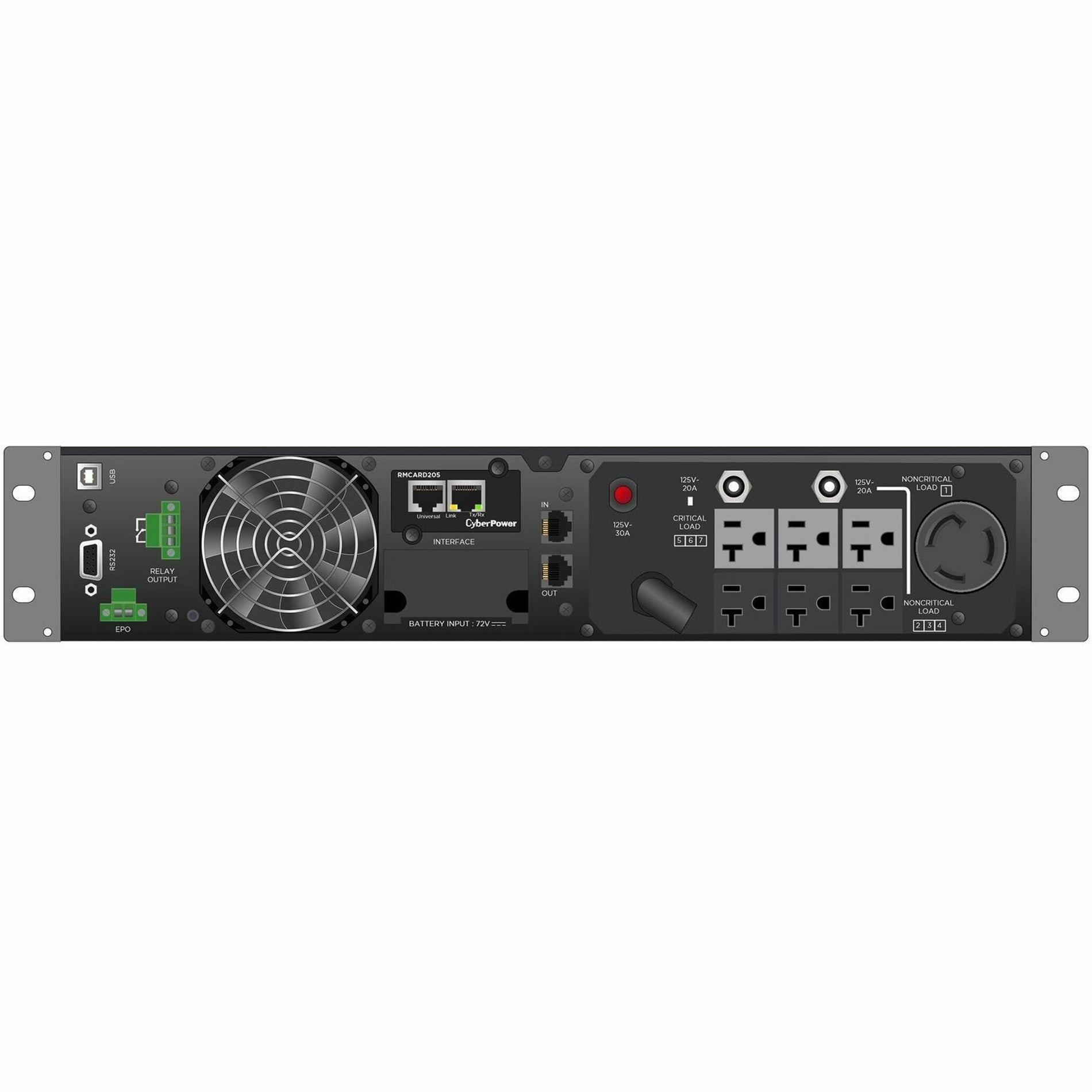 CyberPower OL3000RTXL2UN SAI en línea inteligente de rack torre 3000VA 7 salidas 2U