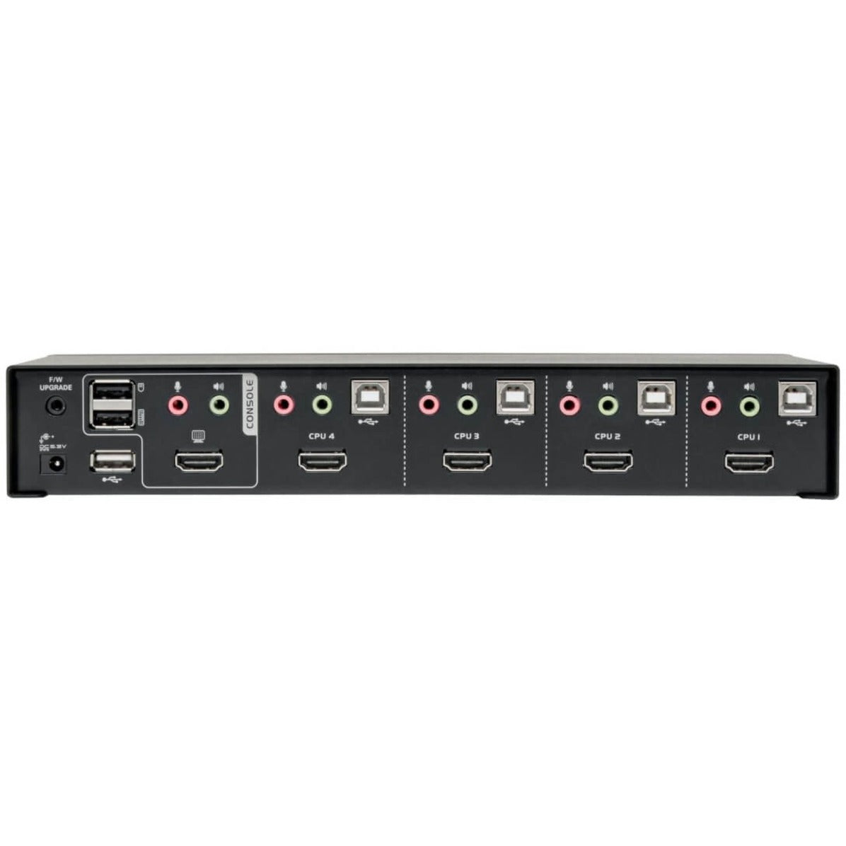 Tripp Lite B004-HUA4-K 4-Port HDMI/USB KVM Switch with Audio/Video and USB Peripheral Sharing, Maximum Video Resolution 1920 x 1200, 3 Year Limited Warranty