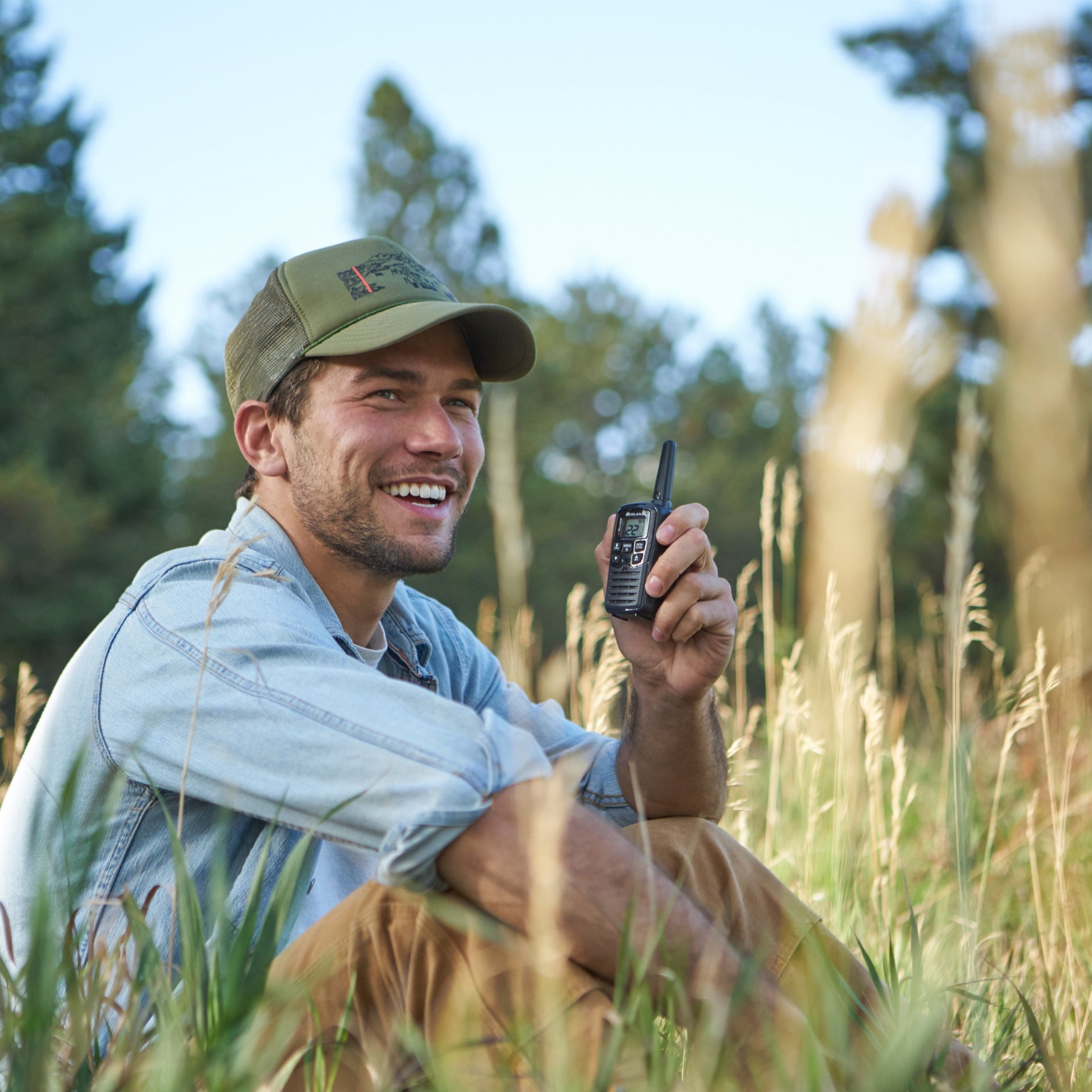 Person enjoying outdoor activities while using Midland T10 walkie talkie-alternate-image9