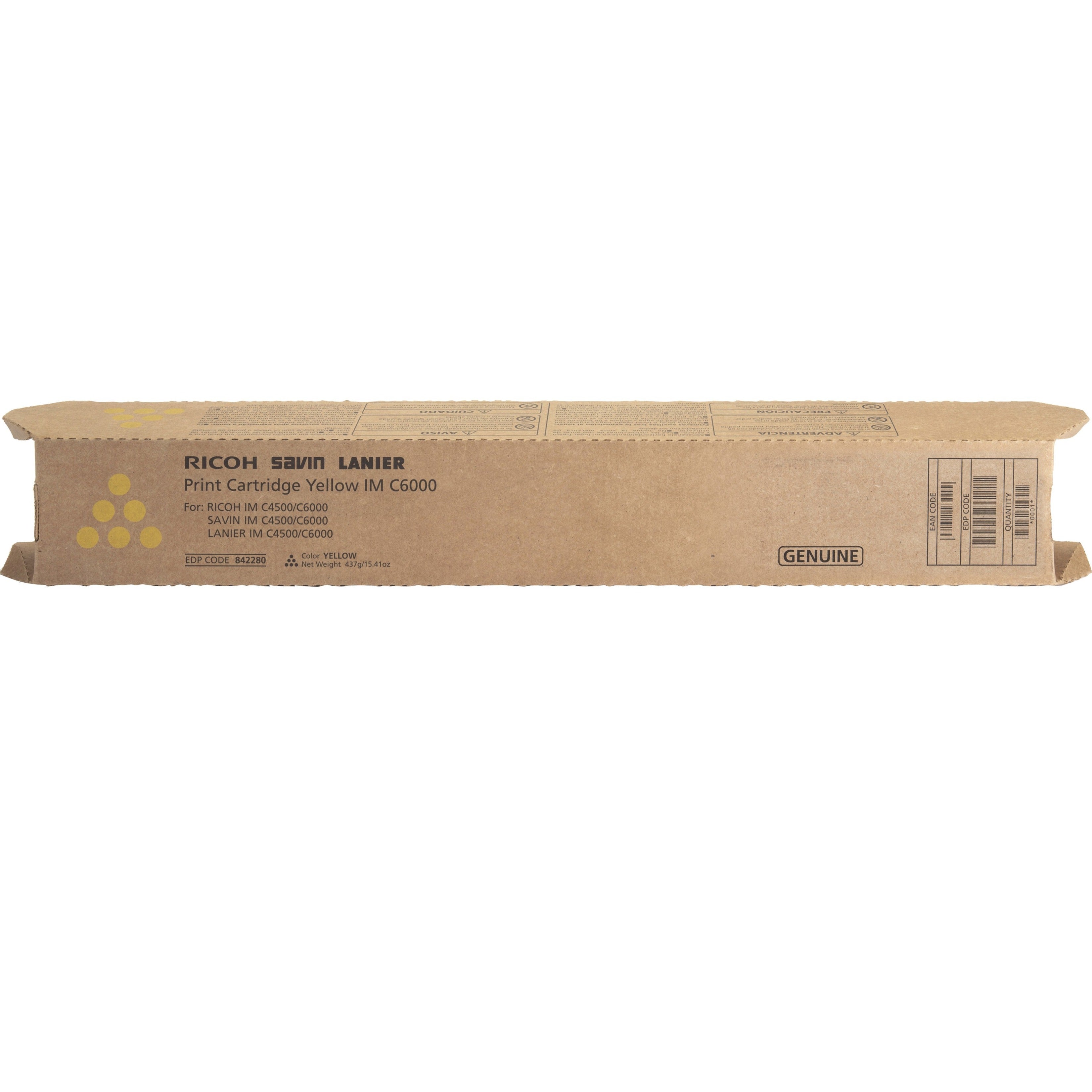 Ricoh 842280 Toner Cartridge, Yellow - Original Laser Toner for Ricoh Printers