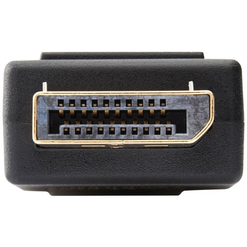 Close-up of DisplayPort male connector showing pin configuration