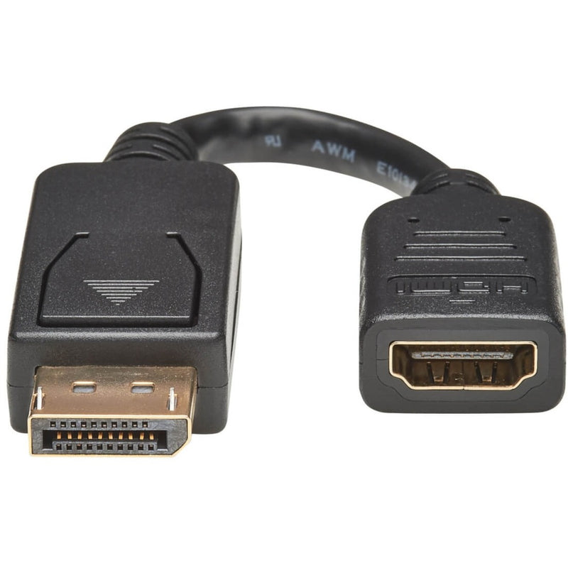 Side angle view of DisplayPort to HDMI adapter showing connector housing design