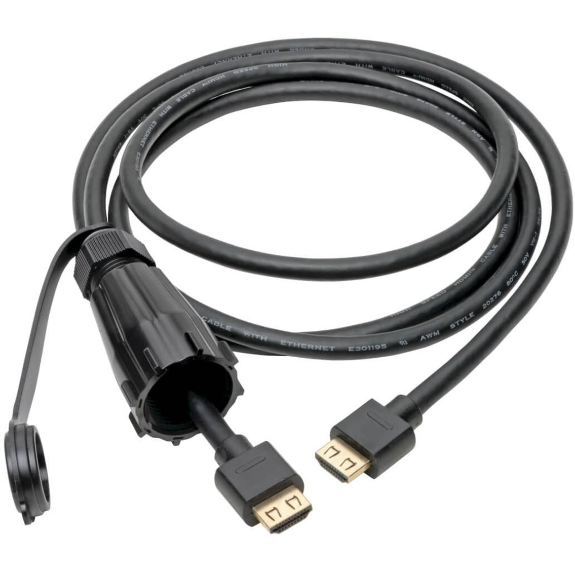 Tripp Lite P569-006-IND HDMI Cable Industrial Ethernet M/M 6ft, Dust Protection, Moisture Resistant, Water Resistant, Damage Resistant, HDCP 2.2, Rugged