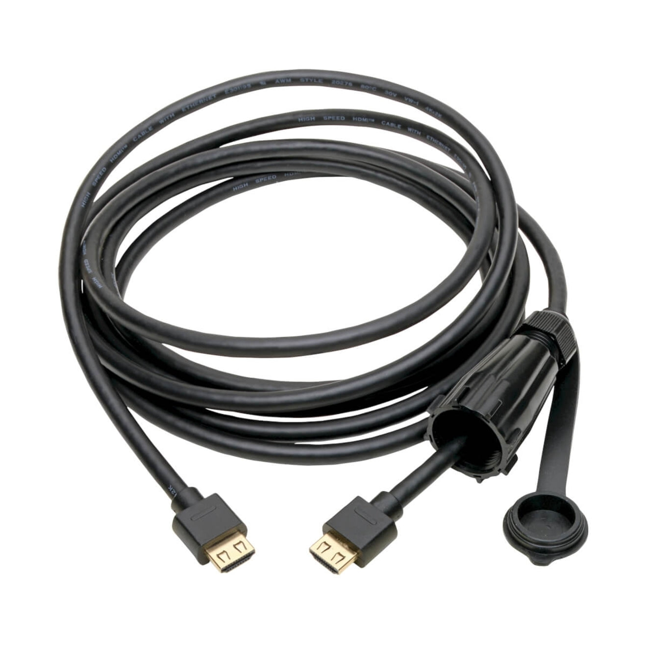 Tripp Lite P569-010-IND Cable HDMI Ethernet Industrial M/M 10FT Resistente a la Humedad Resistente al Agua Flexible Robusto Moldurado Conector Resistente al Polvo