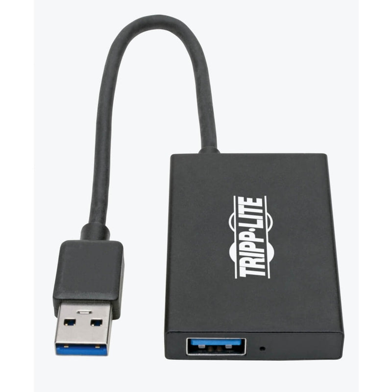 Side view of Tripp Lite USB hub showing built-in cable connection