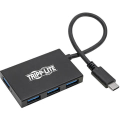 Tripp Lite U460-004-4A-AL USB 3.1 Type-C Hub, 4-Port, 5 Gbps Transfer Speed, Aluminum Housing, Compatible with MacBook, PC, Chromebook, Black (3 Year Warranty)