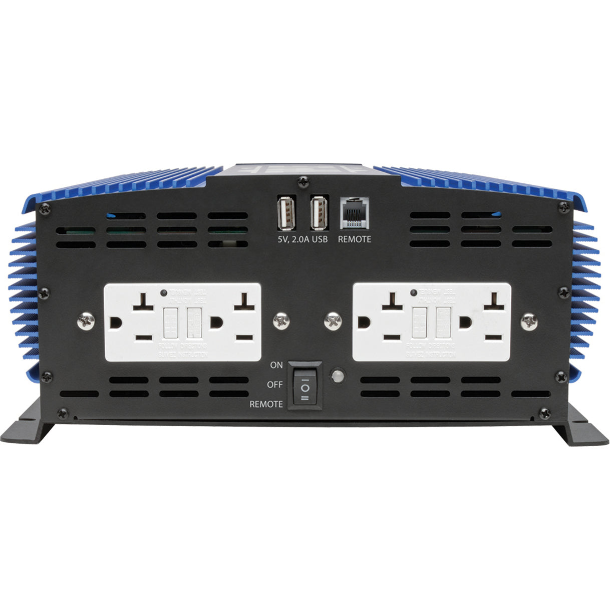 Tripp Lite PINV2000HS Power Inverter, 2000W Compact Mobile Portable, 4 Outlet 2 USB Port