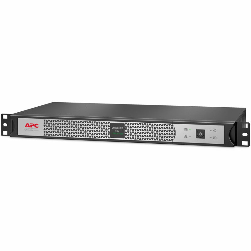 Perspective view of APC Smart-UPS 500VA highlighting professional design and build quality