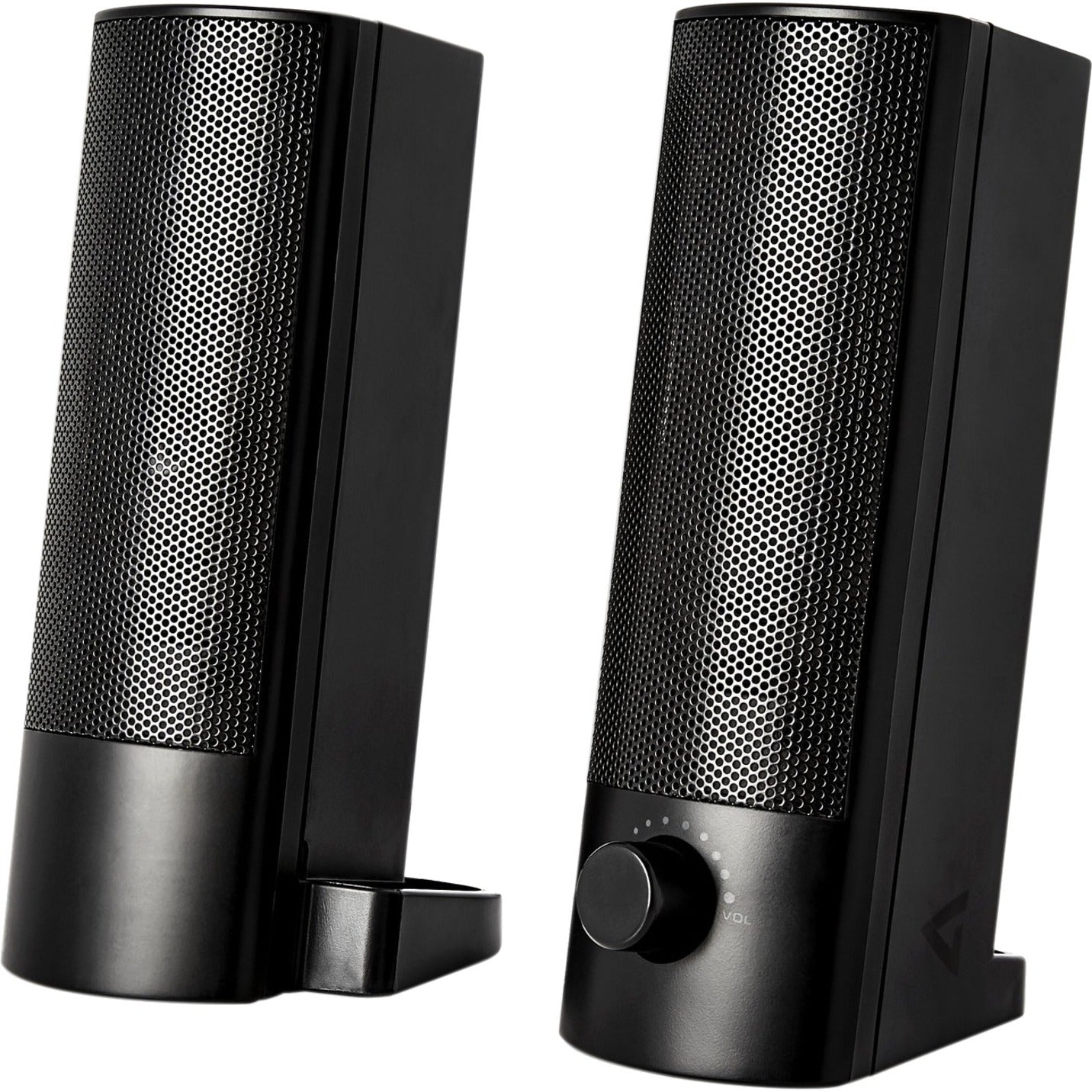 V7 SB2526-USB-6N USB Stereo Speakers Sound Bar, 5W RMS, Black, Plug and Play