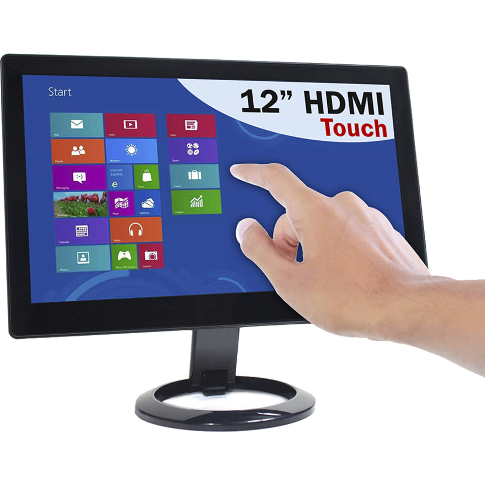 DoubleSight Displays DS-12HT Smart HD LCD Touch Monitor HDMI, 12.1" Lightweight and Portable, 1366x768 Resolution, USB Input, 3 Year Warranty