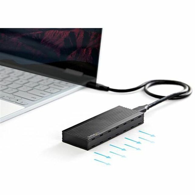 StarTech.com M2E1BMU31C M.2 NVMe SSD Gehäuse für PCIe SSDs - USB 3.1 Gen 2 Typ-C Thunderbolt 3 kompatibel USB-C Kabel inklusive