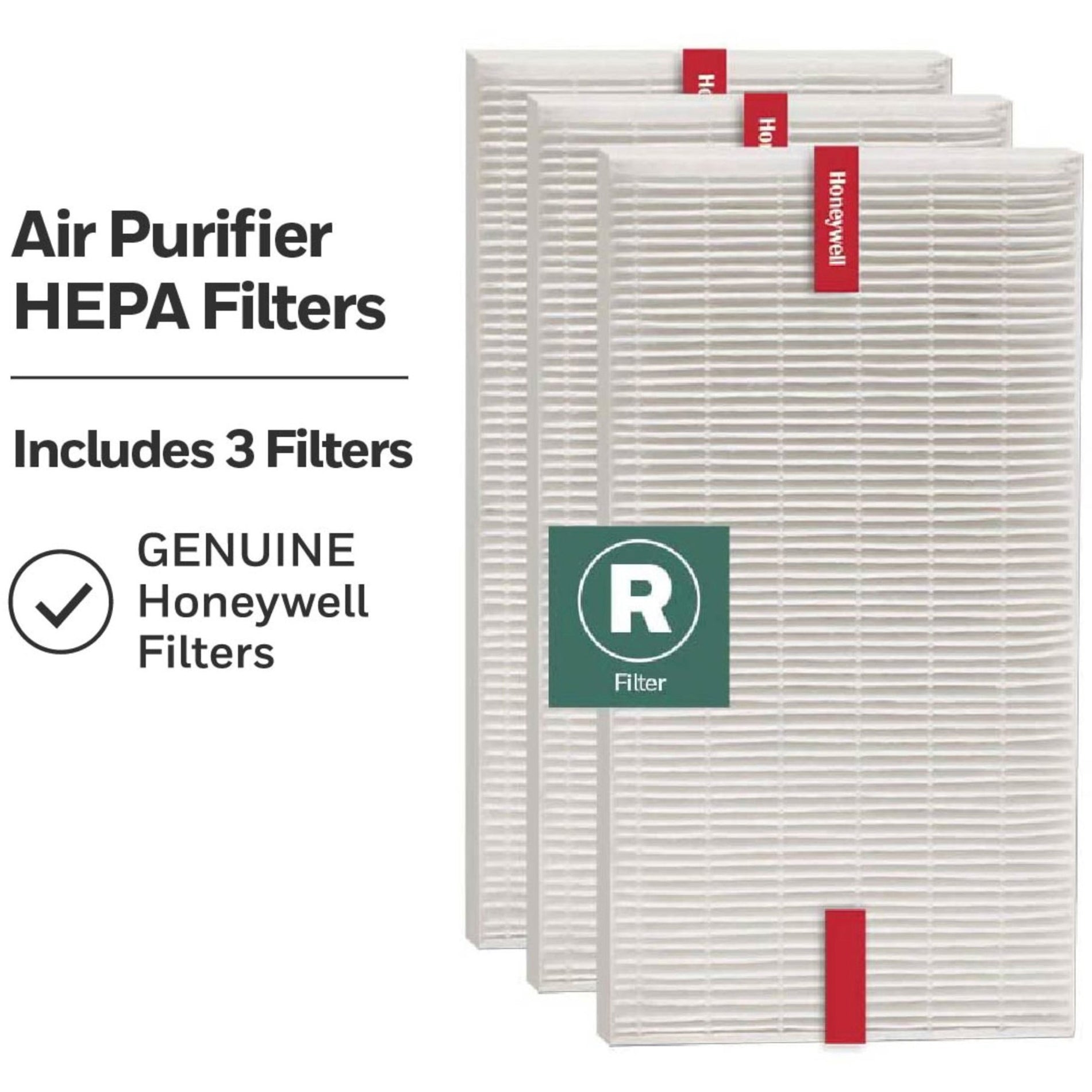 Honeywell HRF-R3 HEPA Air Purifier R Filter, Removes Pollen, Dust Mites, Bacteria, Mold Spores, Pet Dander, Smoke, and Dust