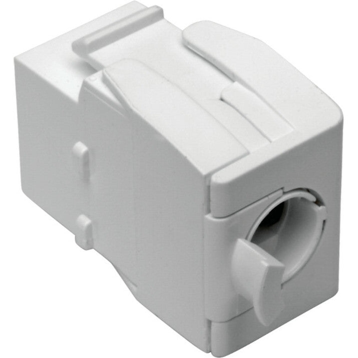 Tripp Lite N238-001-GY-TF Keystone Jack Cat6a/Cat6/Cat5e White, TAA, PoE+, PoE, Shielded