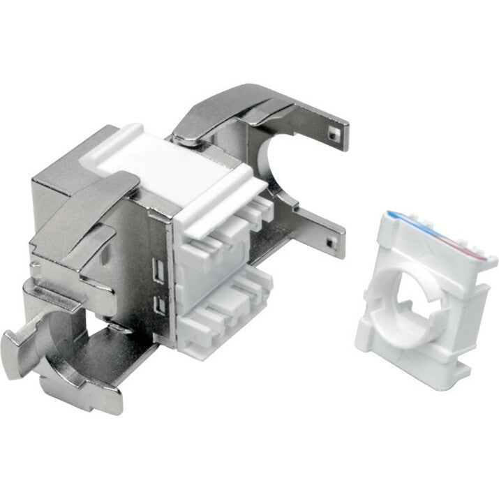 Exploded view of keystone jack showing toolless installation components-alternate-image3