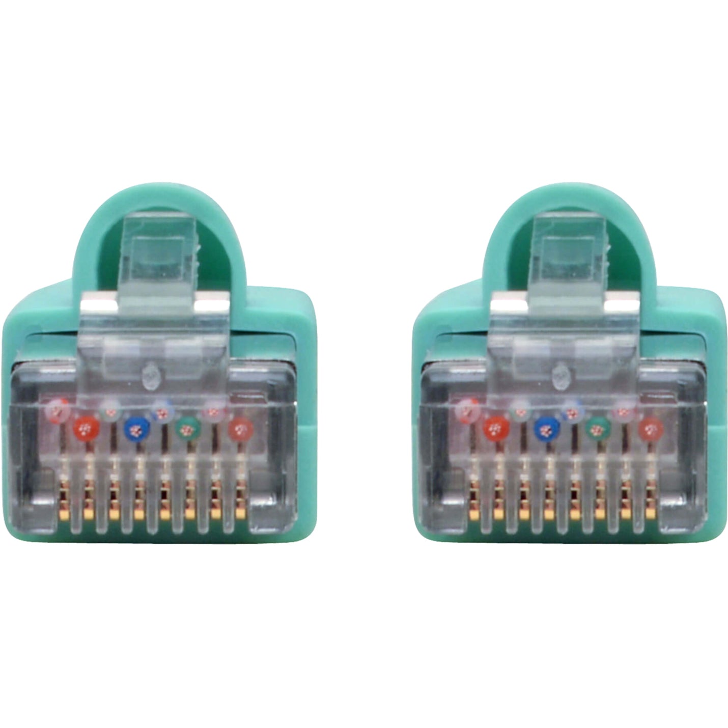 Detailed view of RJ45 connector pins showing gold-plated contacts and wiring configuration-alternate-image3