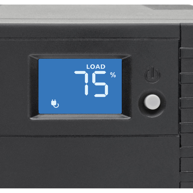 LCD screen displaying 75% load capacity indicator on OMNI700LCDT UPS