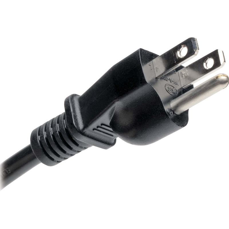 Close-up of NEMA 5-15P power plug for Tripp Lite UPS system