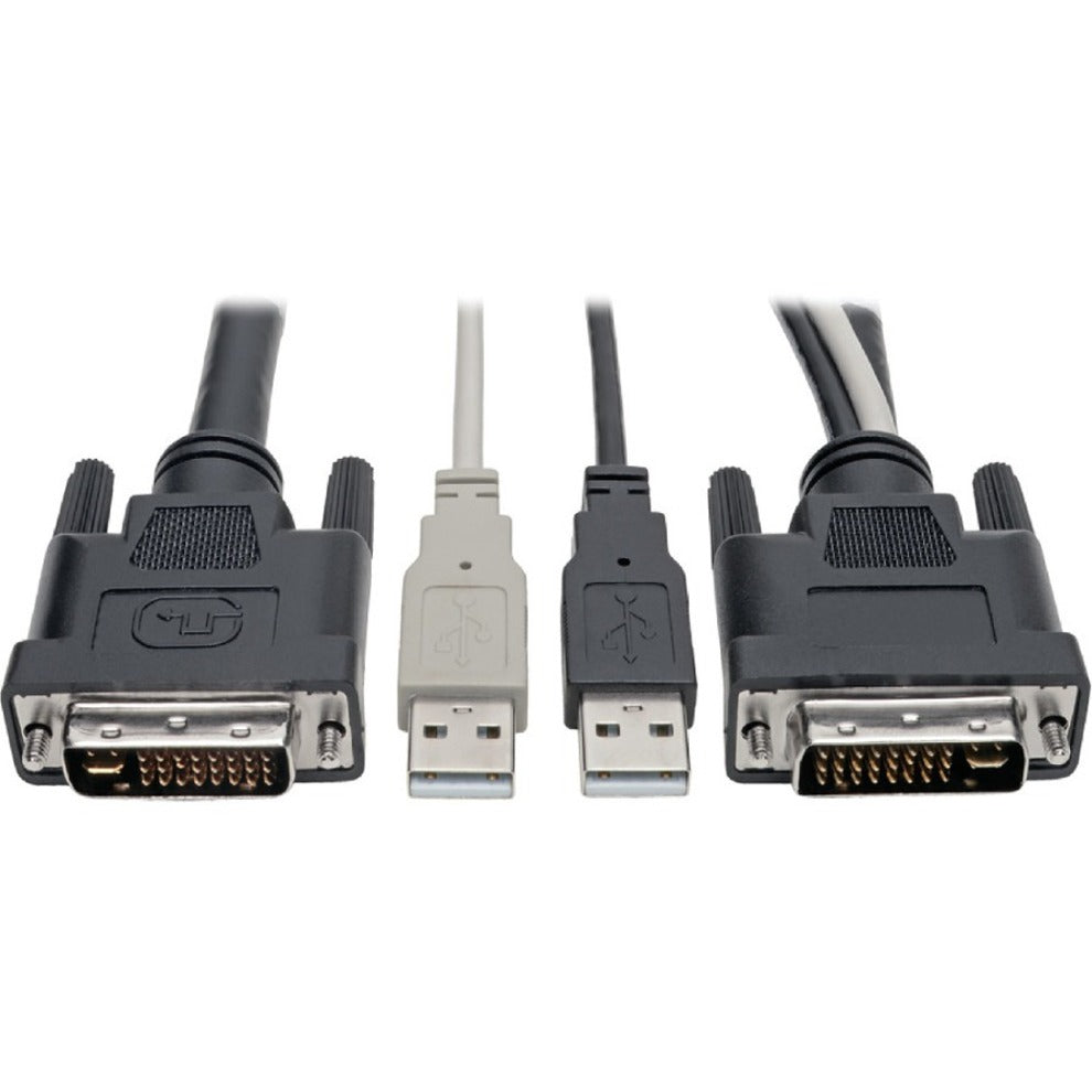 Tripp Lite P760-010-DVI KVM Cable, 10 ft, Dual-Link DVI Male to Male