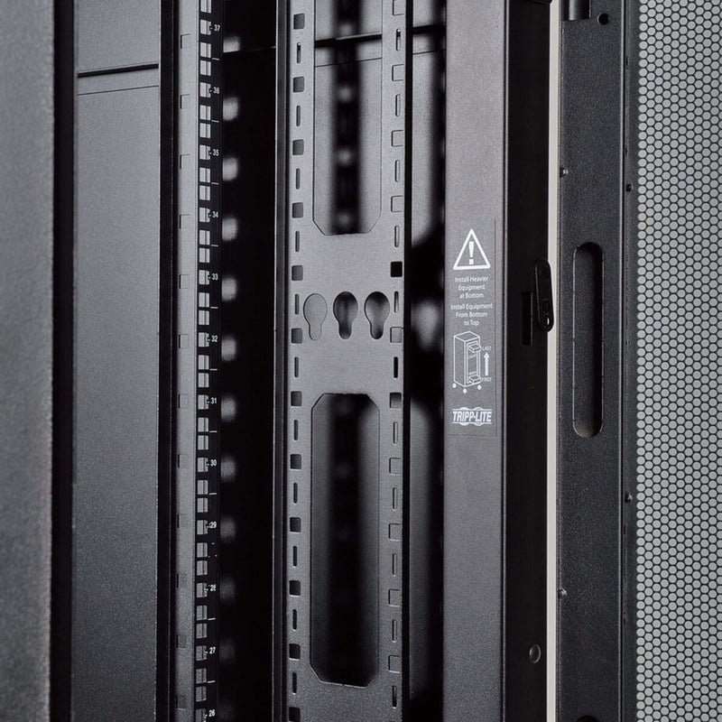 Detail of cable management system and routing options