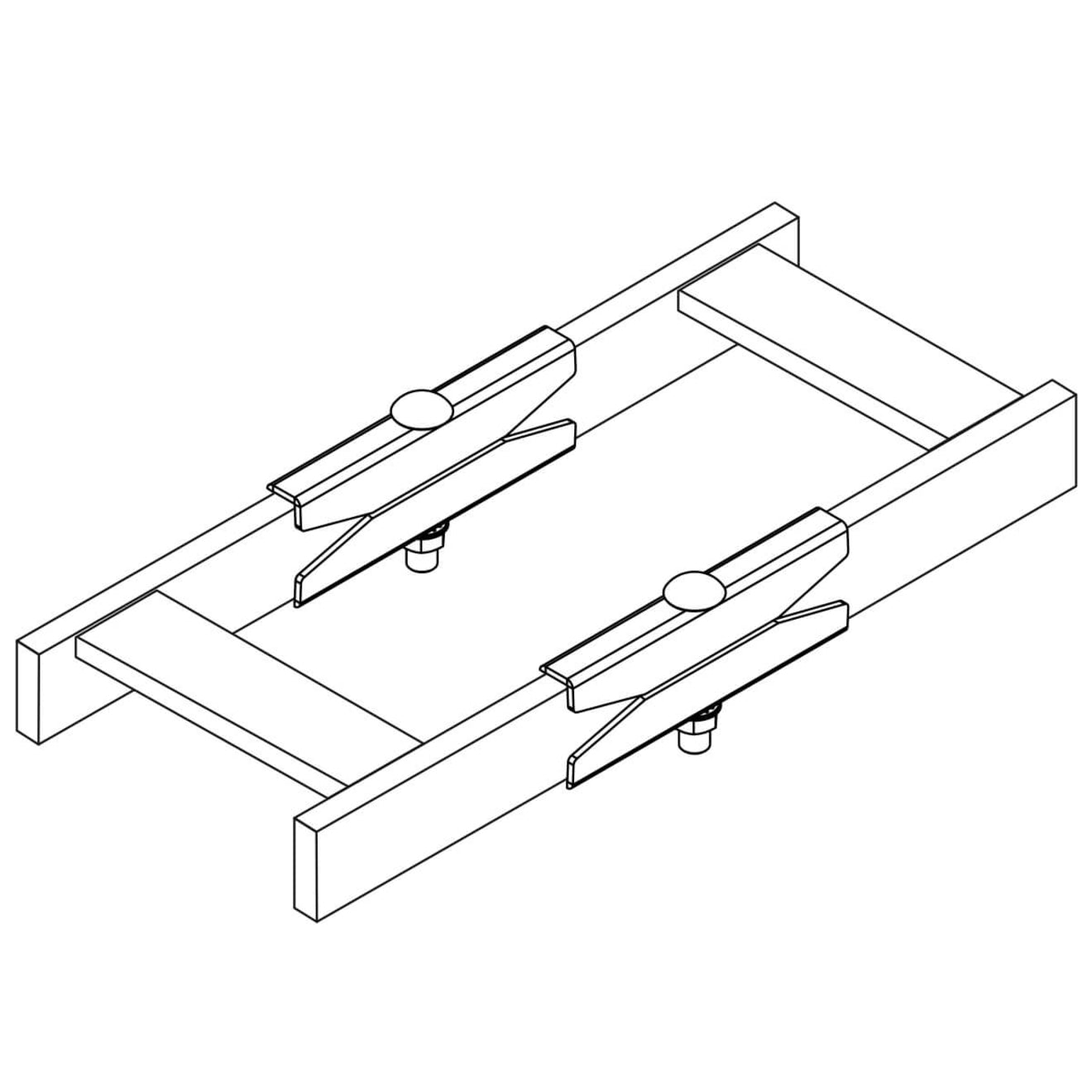 Tripp Lite SRLBUTTSPLICE Cable Ladder Splice Kit, 90-Degree, 18 in. Width