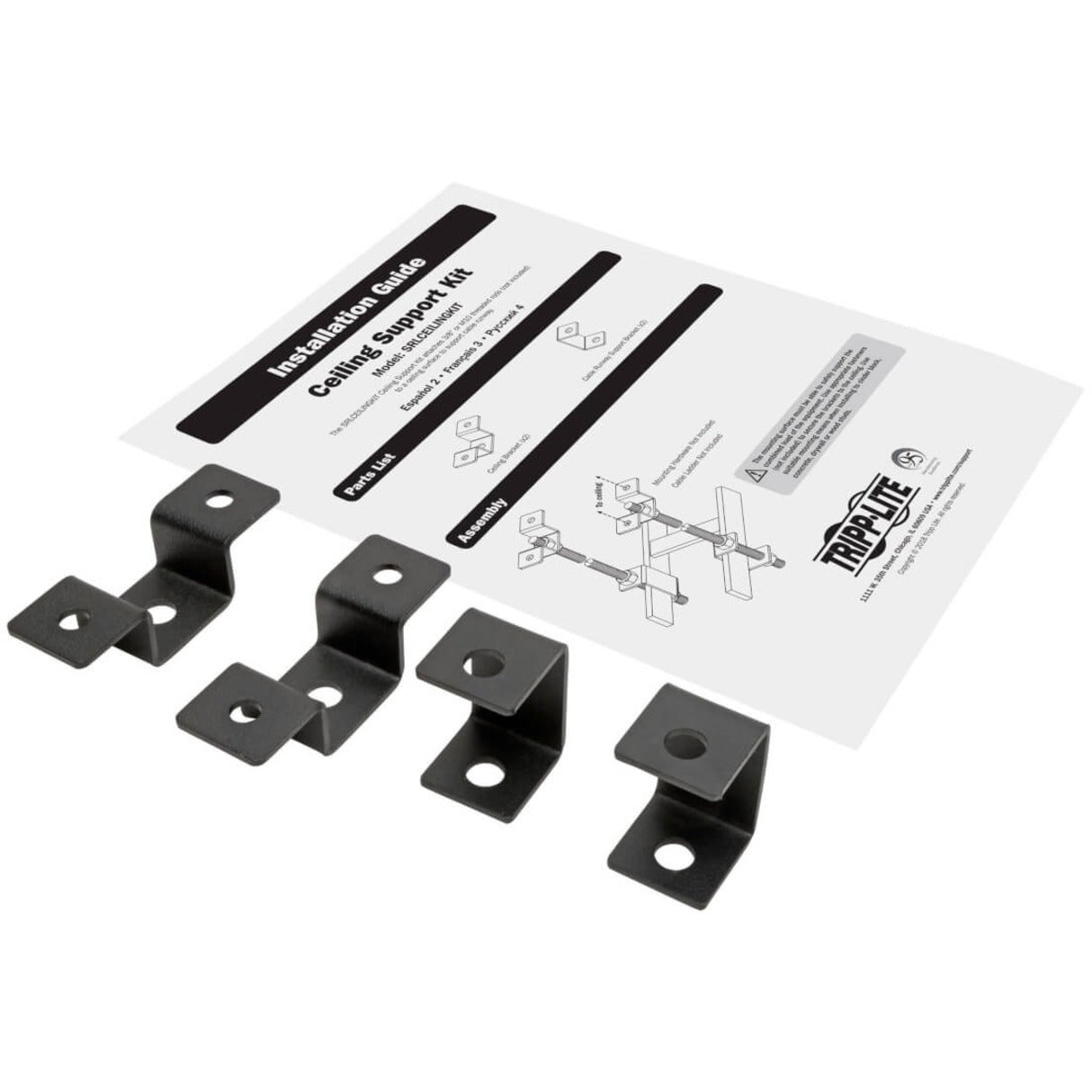 Installation guide and mounting brackets displayed with assembly instructions-alternate-image4