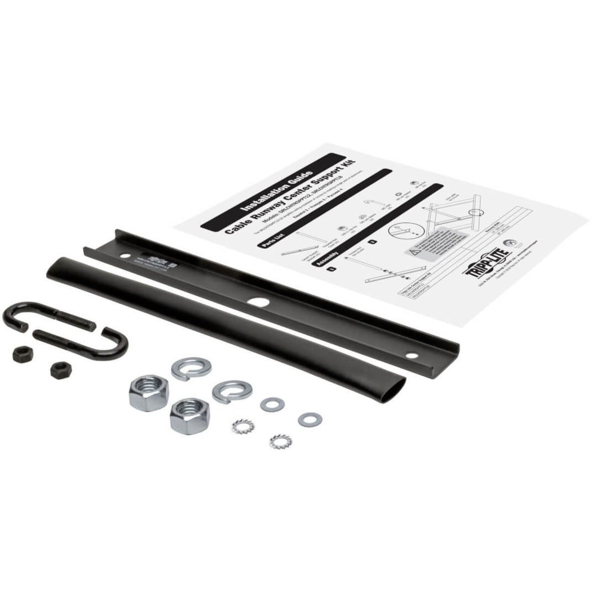 Complete center support bracket kit with mounting hardware and installation guide-alternate-image5