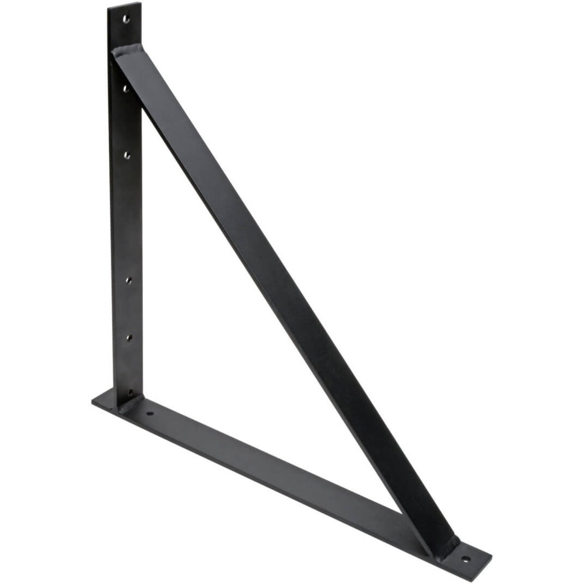 Black triangular wall mount support bracket showing 45-degree angle design-alternate-image1