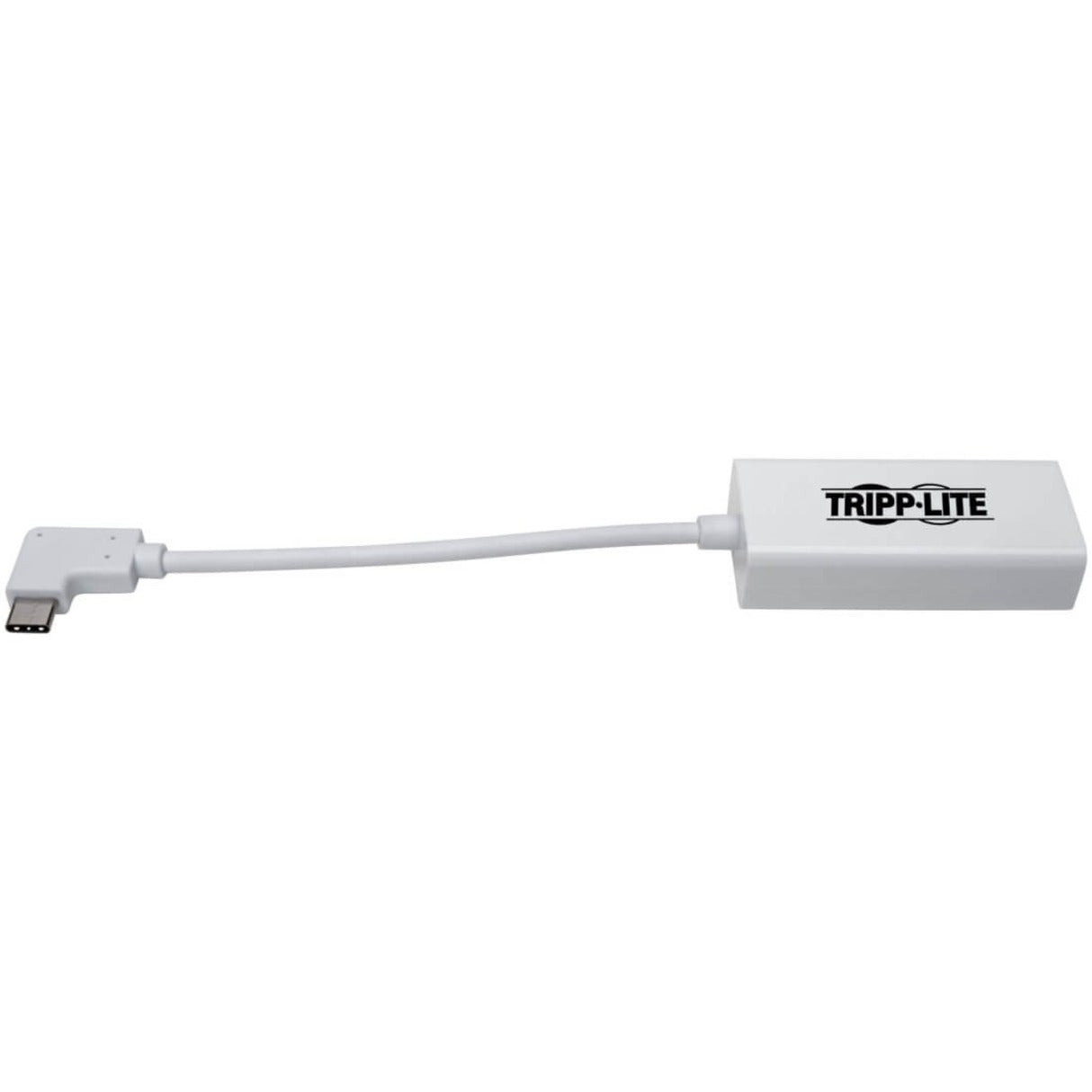 Tripp Lite U436-06N-GBW-RA Gigabit Ethernet Card, USB 3.1 GEN 1 Right-Angle USB-C Adapter