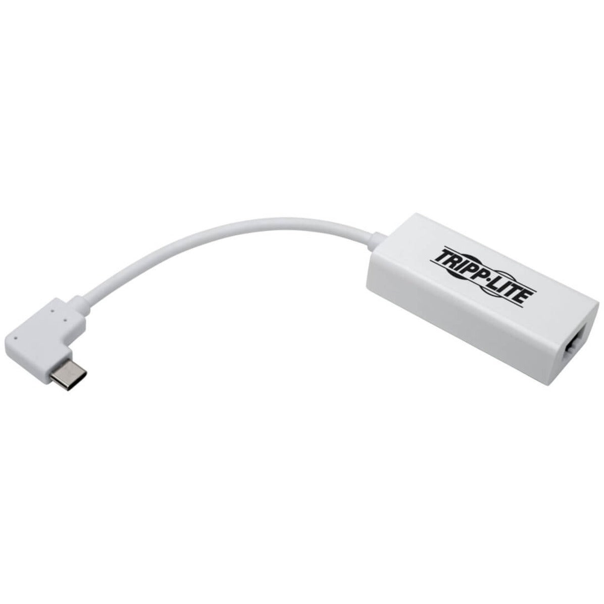 Tripp Lite U436-06N-GBW-RA Gigabit Ethernet Card USB 3.1 GEN 1 Right-Angle USB-C Adapter  트립 라이트 U436-06N-GBW-RA 기가비트 이더넷 카드 USB 3.1 GEN 1 우각 USB-C 어댑터