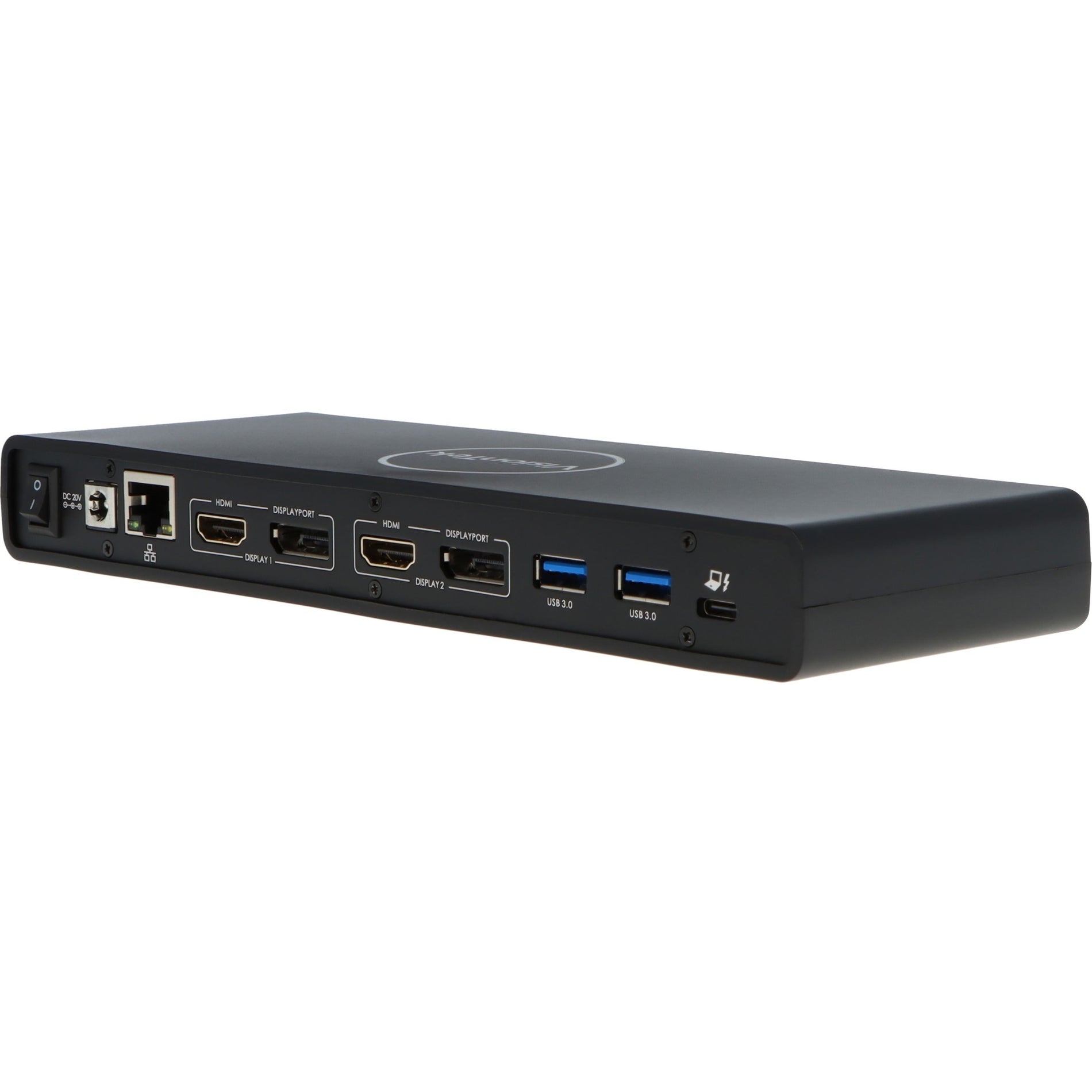 VisionTek 901250 VT4500 듀얼 디스플레이 4K USB / USB-C 도킹 스테이션 with 파워 딜리버리 MacBook Surface Pro와 호환됨