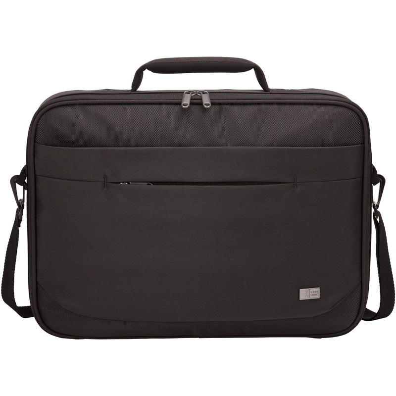 Three-quarter view of Case Logic laptop bag showing protective features and compartments